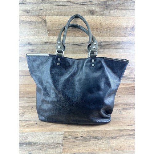 Kenneth Cole New York contemporary carry all expandable tote black leather - Picture 2 of 10