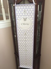 Pottery Barn Kids Pink Measuring Tape Growth Chart For Sale Online