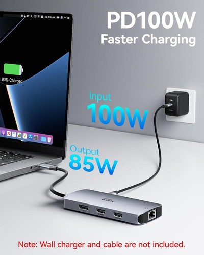 Verbesserte USB C Dockingstation mit Dual HDMI & Gigabit Ethernet - 4K Auflösung - Bild 8 von 9
