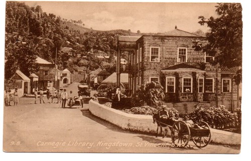 St. Vinzenz B.W.I. c1930 Tuck PC "Carnegie Library, Kingstown"