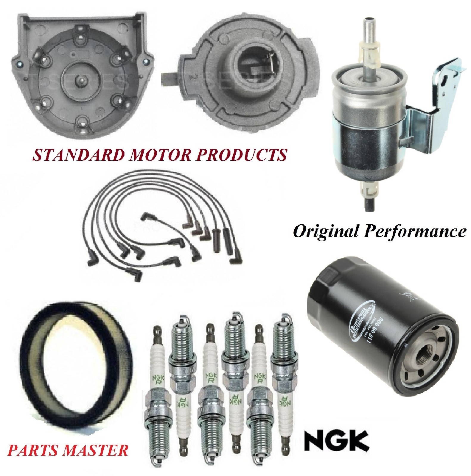 Tune Up Kit Filters Cap Spark Plugs Wire For CHEVROLET CAPRICE V6 4.3L