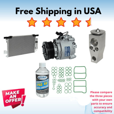 Compressor, Condenser & Valve A/C Fit Mitsubishi RVR 2013-2014
