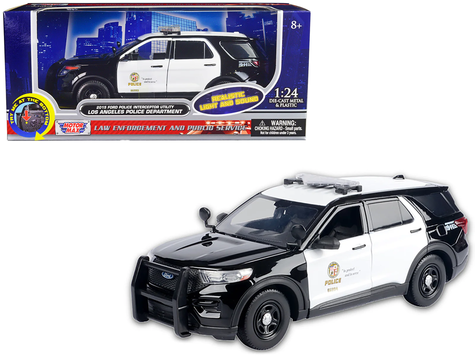 2015 Ford Police Interceptor Utility Black and White 