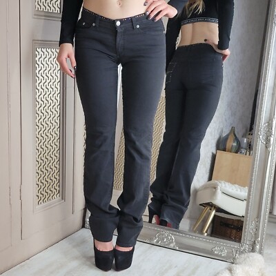 Gianni Versace Boutique Black Denim Jeans Pants Trousers