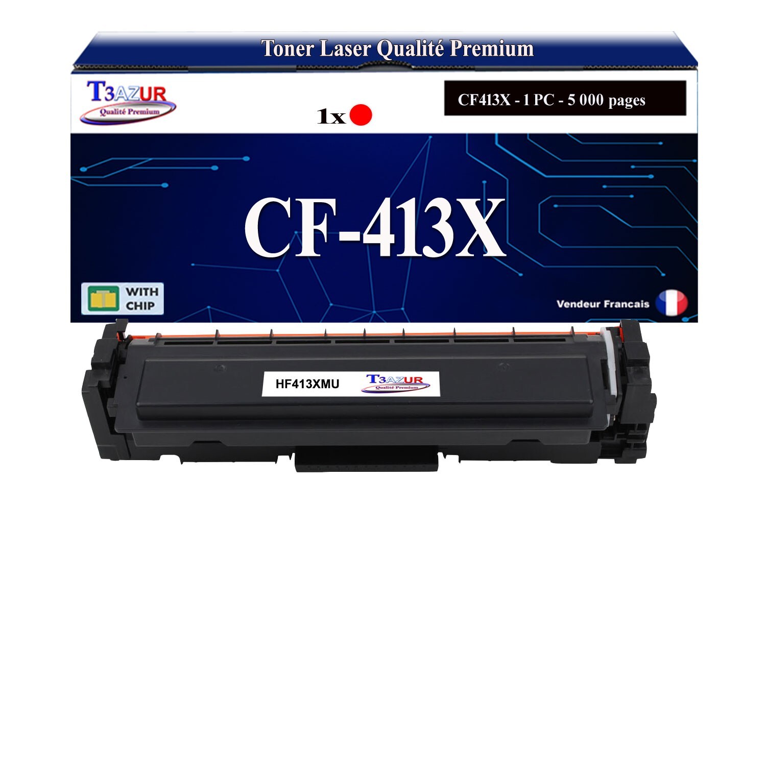 Toner magenta CF413X résout les problèmes de traces sur M452dn