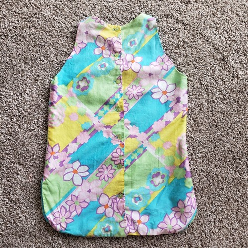 1960s Vintage Alex Colman Floral Psychedelic Back Button Top - Picture 5 of 9