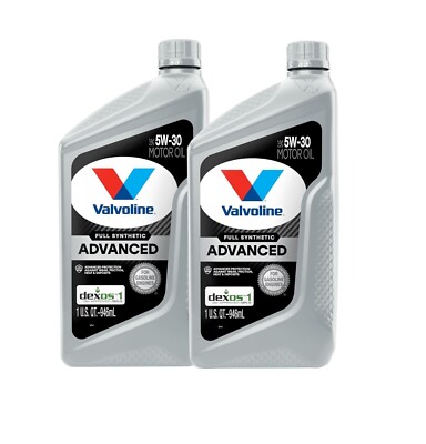 Valvoline 2 Quarts Advanced Full Synthetic SAE 5W-30 Motor Oil Set 2 x 1qt