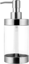 Dish Soap Dispenser Stainless Steel Case Acrylic Liner Hand Pump Dispenser Shatt