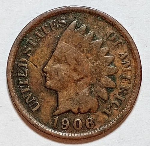 Indian Head Penny Lot of "1" VERY NICE 1906 GOOD OR BETTER°$ FREE SHIPPING $#570