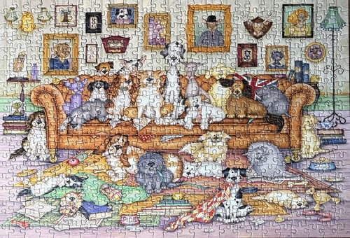 Gibson’s 500 piece puzzle THE BARKER-SCRATCHITS complete - Picture 2 of 4