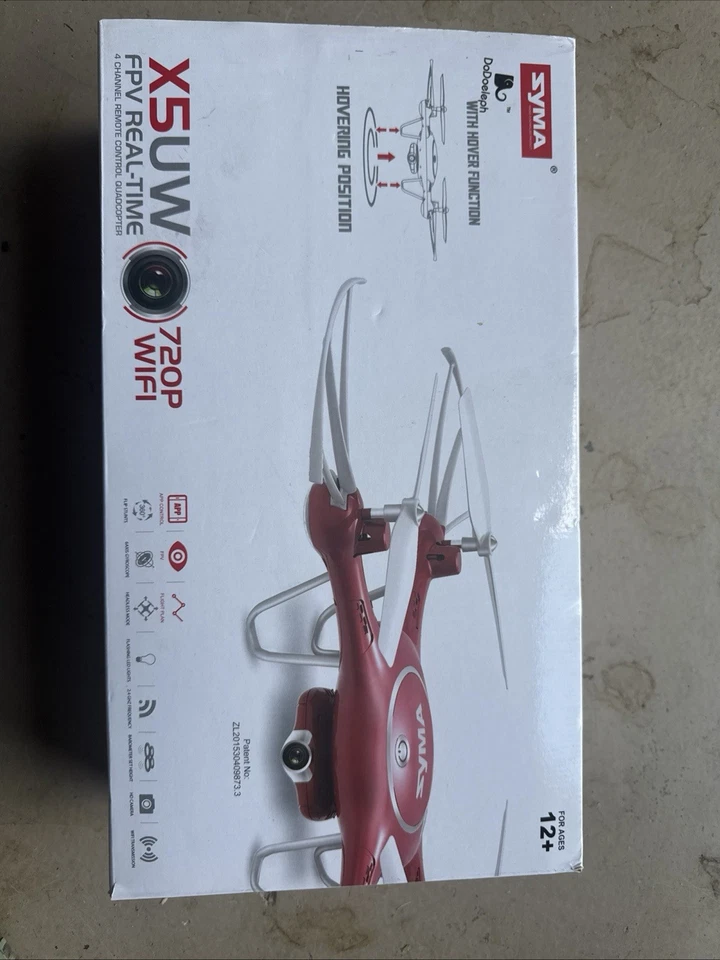 Syma X5UW Wi-Fi FPV 2.4Hgz RC Drone Quadcopter with 720p HD Camera Flight Plan - Image 4 of 4
