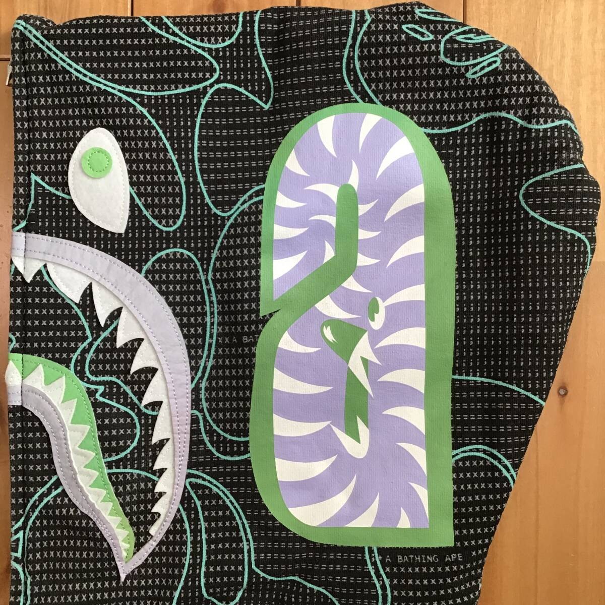 Phosphorescent Text Code Camo Shark Full Zip Hood… - image 6