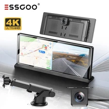 ESSGOO 11.3" Portable Dash Cam Wireless Apple CarPlay Android Auto Car Stereo US