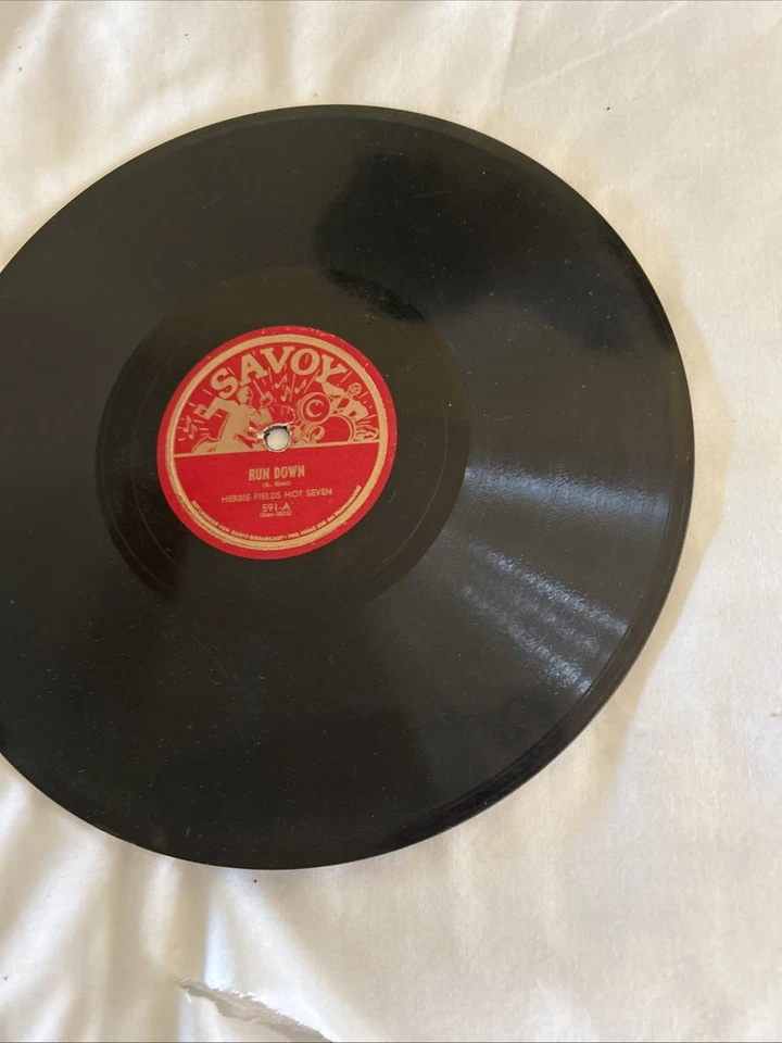 Herbie Fields Hot Seven-RUN DOWN/ CAMP MEETING -Savoy 591-78 RPM- VG Foto 3 de 4