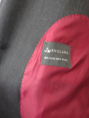 CAPPOTTO SAMUEL WINDSOR CHESTERFIELD COVERT UK 46 GRIGIO ANTRACITE COLLETTO VELLUTO LONDRA - Foto 4 di 12
