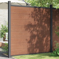 WALPLUS Fence Panel WPC Brown 180x186 cm Durable Outdoor Garden Privacy