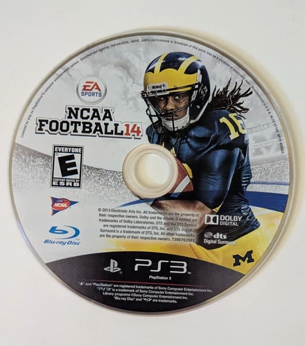 NCAA Football 14 (Sony PlayStation 3, 2013) DISC ONLY