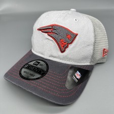 New England Patriots New Era 9TWENTY Strapback Gray Trucker Adjustable Hat Cap