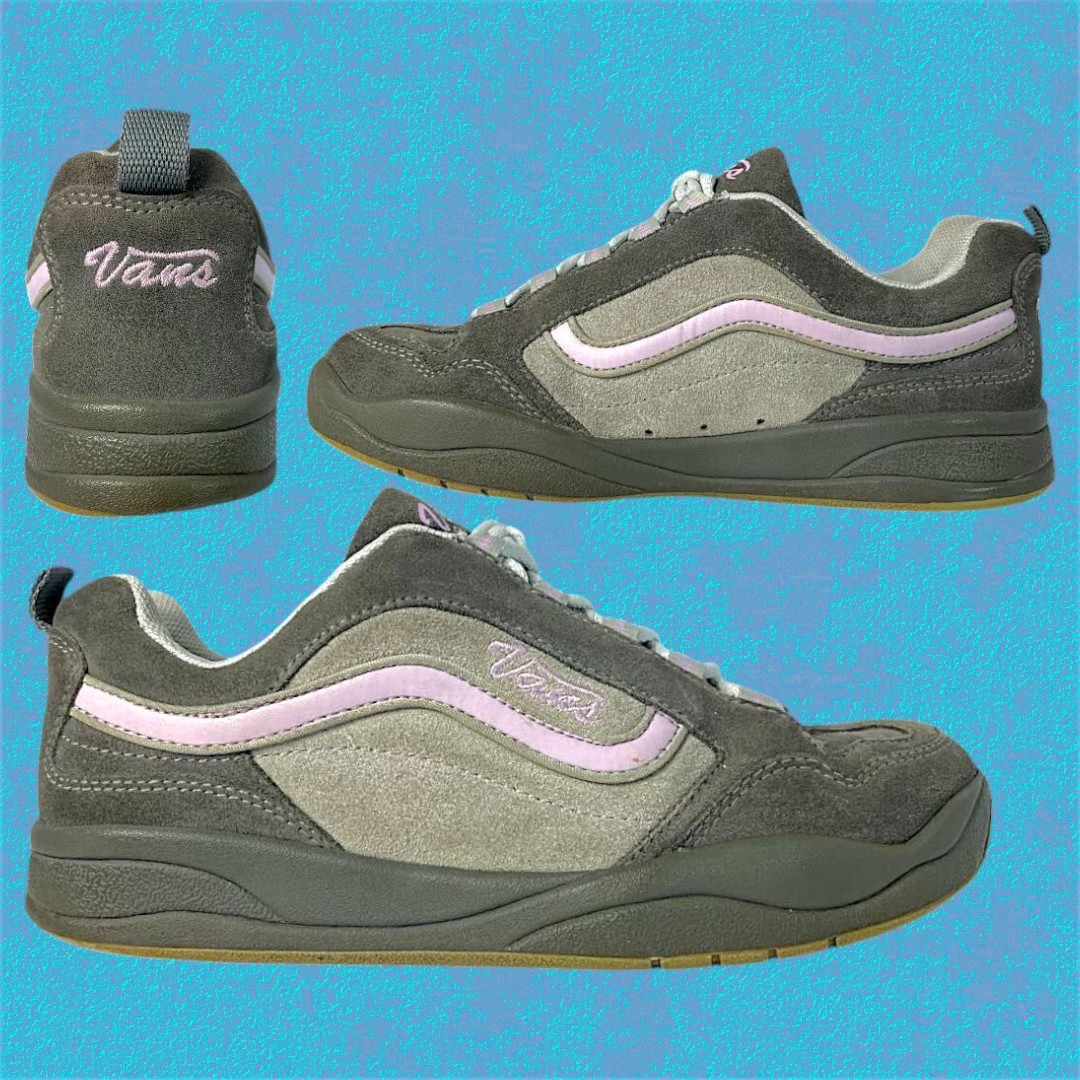 Vans Wesley Suede Skateboard Shoes Vintage 90's | W Size 8 | Gray