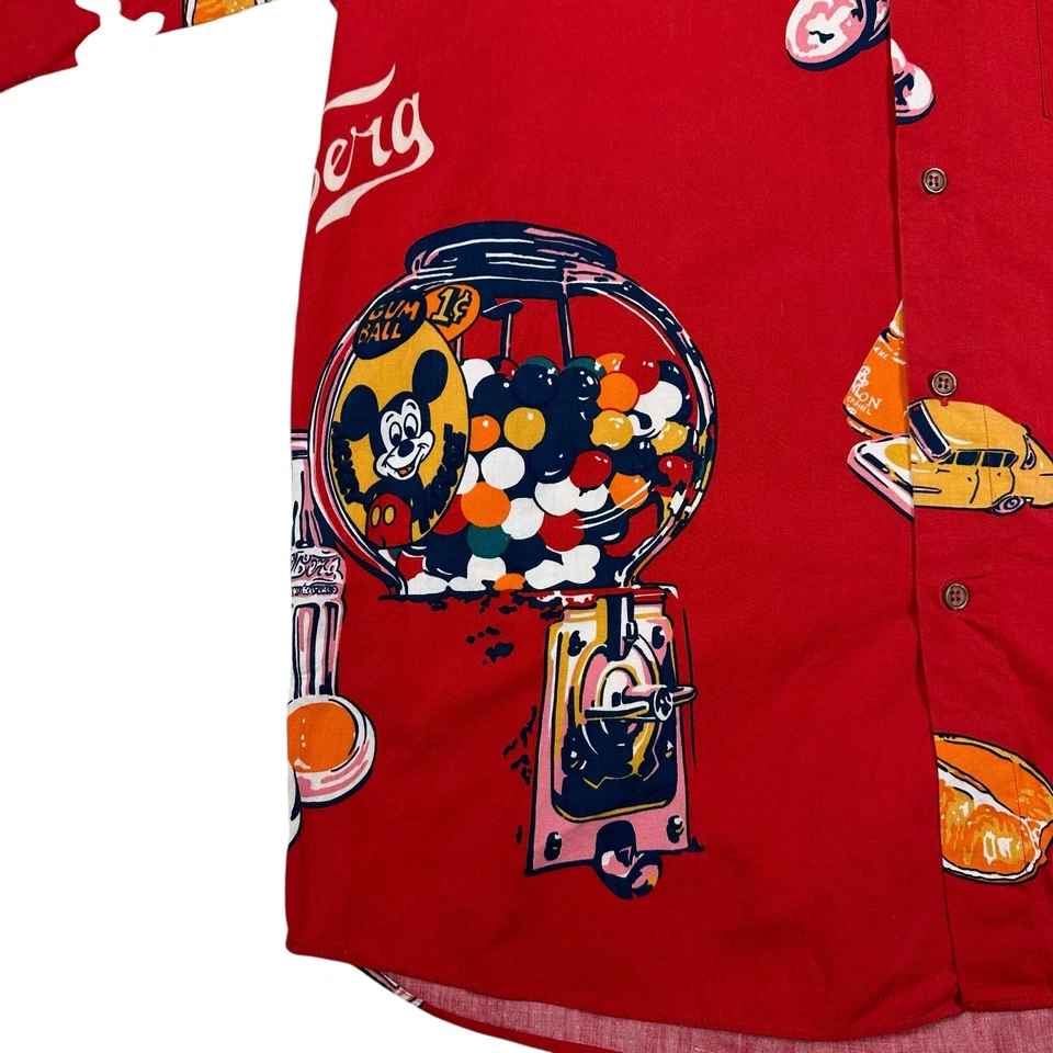 Botão de Camisa Mickey Mouse Vintage História Iceberg - Imagem 4 de 4
