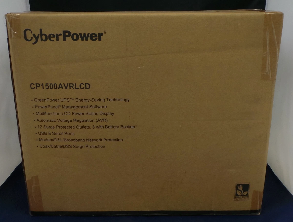 CyberPower CP1500AVRLCD-R 1500VA/900W LCD UPS System BRAND NEW