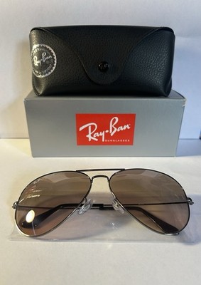 New Ray-Ban Aviator Remixed RB3025 62mm Polished Gun-Metal Frame Mirrored Lens