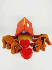 Vintage 1986 Tonka Pound Puppy Plush & Pup's Pad Doghouse Carry Case