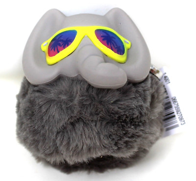 Bath & Body Works Pocketbac Elephant Sunglasses Holder Sleeve Pom Fuzzy Clip New
