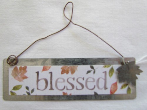 Thankful BLESSED Thank Pumpkin Metal Ornaments Primitives by Kathy 5 Stück NEU - Bild 7 von 7