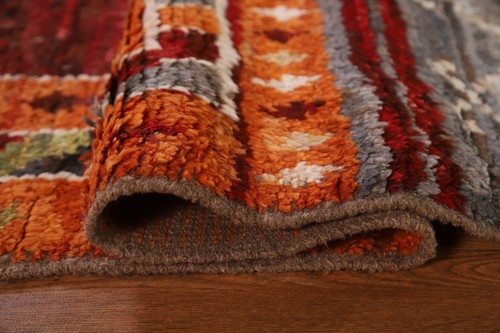 Geometric Berber Moroccan 6'x9' Area Rug Hand-Knotted Wool Carpet - Picture 11 of 12