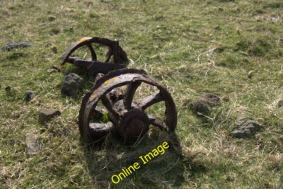 Photo 6x4 Remains of a trolley, Baltasound Trolleys on rails were used du c2012