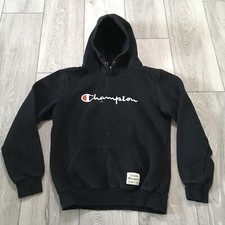 Champion Womens Black Embroidered Logo Pullover Hoodie - Size Medium