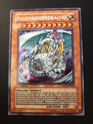 Yu-Gi-Oh! Rainbow Dragon, TAEV-EN006, Secret Rare, 1st Edition, German, NM-EX