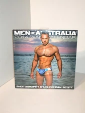 2014 Men of Australia Wall Calendar Beefcake Art Gay Male Interest New Sealed