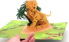 Tiger 3D Pop-Up Card – Animal Greetings Card, Handmade for All Occasions