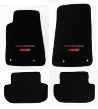 New Black Carpet Floor Mats 2010-2015 Camaro Ss Embroidered Double Logo 4pc Set New Black Carpet Floor Mats 2010-2015 Camaro Ss Embroidered Double Logo 4pc Set