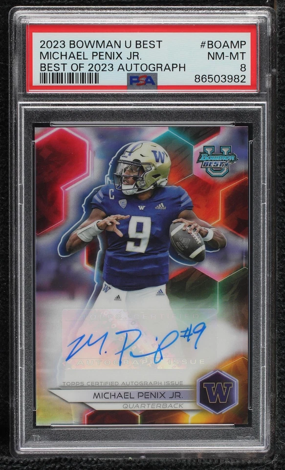 2023 Bowman's Best University Michael Penix Jr. #BOA-MP