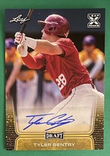 2020 Leaf Draft Auto Gold Tyler Gentry #BA-TG1 Alabama Crimson Tide