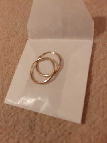 1 Paar Creolen , Ohrringe 333 Gold , 19 mm - Bild 3 von 4