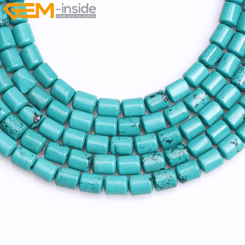 Natural Gemstone Column Tube Assorted Stone Loose Beads For Jewelry Making 15" - Picture 70 of 116