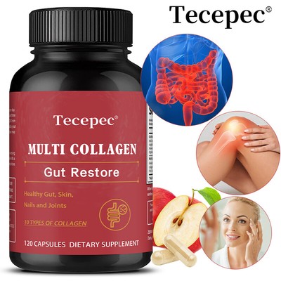 Highly absorbent multi-collagen capsules accurately nourish bones + skin + hair