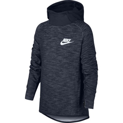 Nike Advance 15 Big Kids Boys Pullover Hoodie M Black Gray Nike Sportswear Advance 15 Older Kids' (Boys') Full Zip