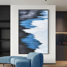 Wall Art Abstract Handpainted Oil Painting On Canvas  Restaurant Decor