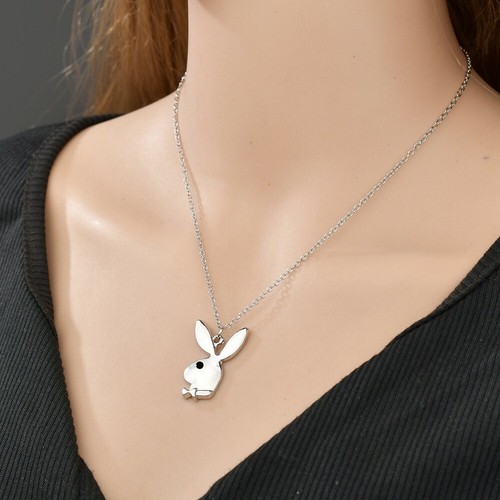 Playboy Necklace Sexy Silver Bunny 
