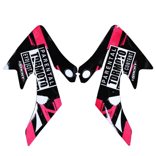 Guardabarros de plástico ABS blanco + calcomanías adhesivas rosa patrones elegantes para bicicleta CRF50 - Imagen 5 de 14