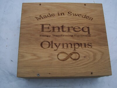 Olympus Ten Entreq Swedish Made Wooden Oak Audo Cable Storage Box.