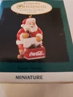 Cool Santa 1993 Coca-Cola Hallmark Keepsake Miniature Ornament Collector's Serie