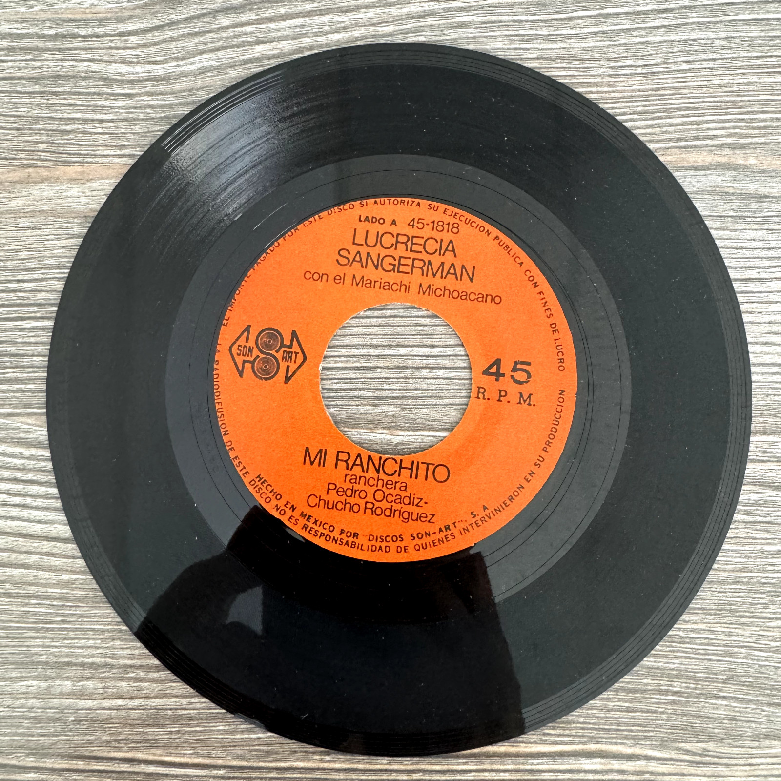 Lucrecia Sangerman & Mariachi, Mi Pueblito / La Solterona, Mexican 7" Single PS