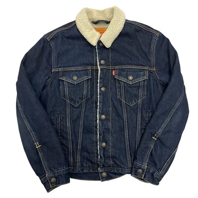 Levi's Type 3 Trucker Jacke Sherpa gefüttert blau Herren S 16365 0075 Baumwolle/Poly