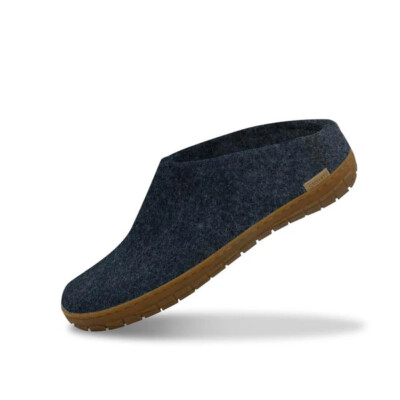 Glerups Womens Denim Slipper Honey Rubber Sole (EU 36, 37, 38, 39)